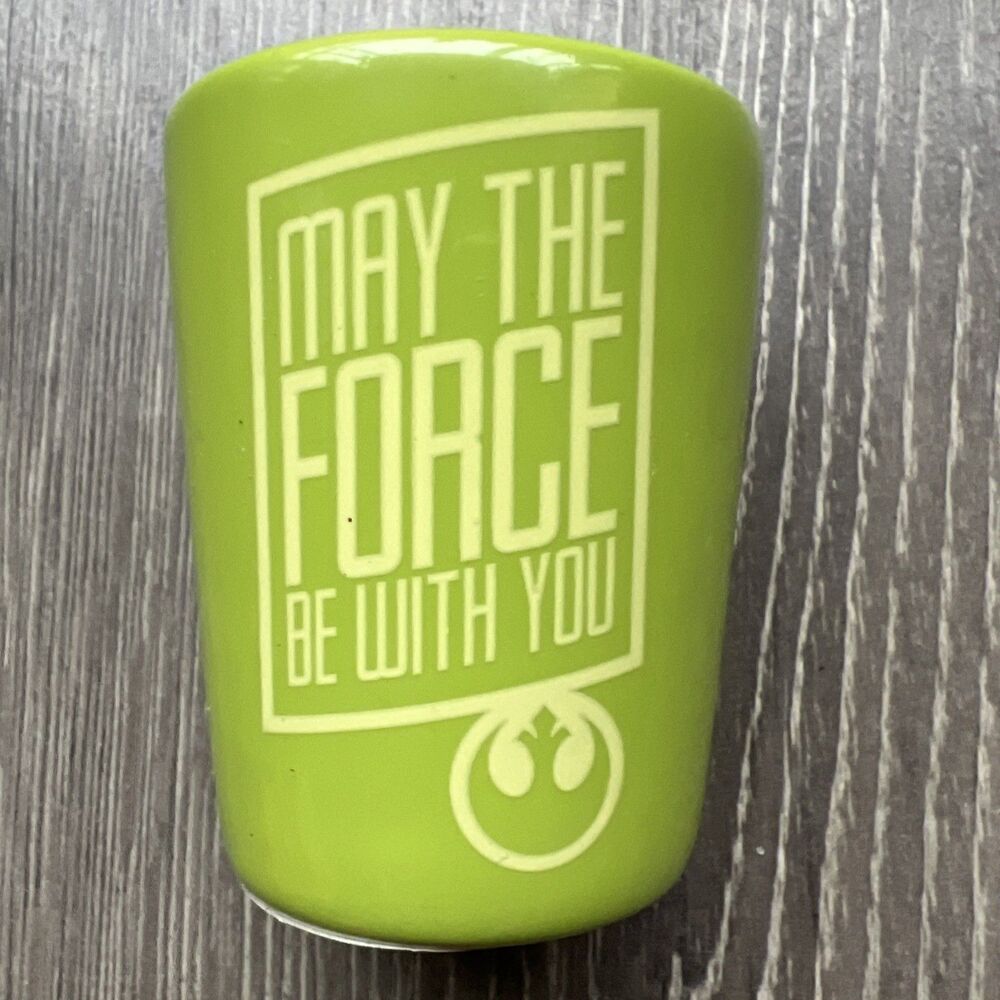 Star Wars YODA 2014 May The Force Be With You Green Porcelain Shot Glass - Picture 2 of 5